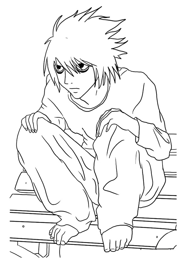 Plansa de colorat cu Anime 34 37